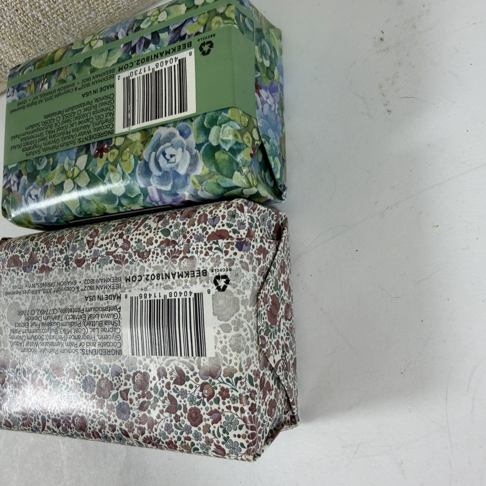 Beekman 1802 Goat Milk Soap Bars Lot of 2 Aloe Iris Honeyed Grapefruit NOS