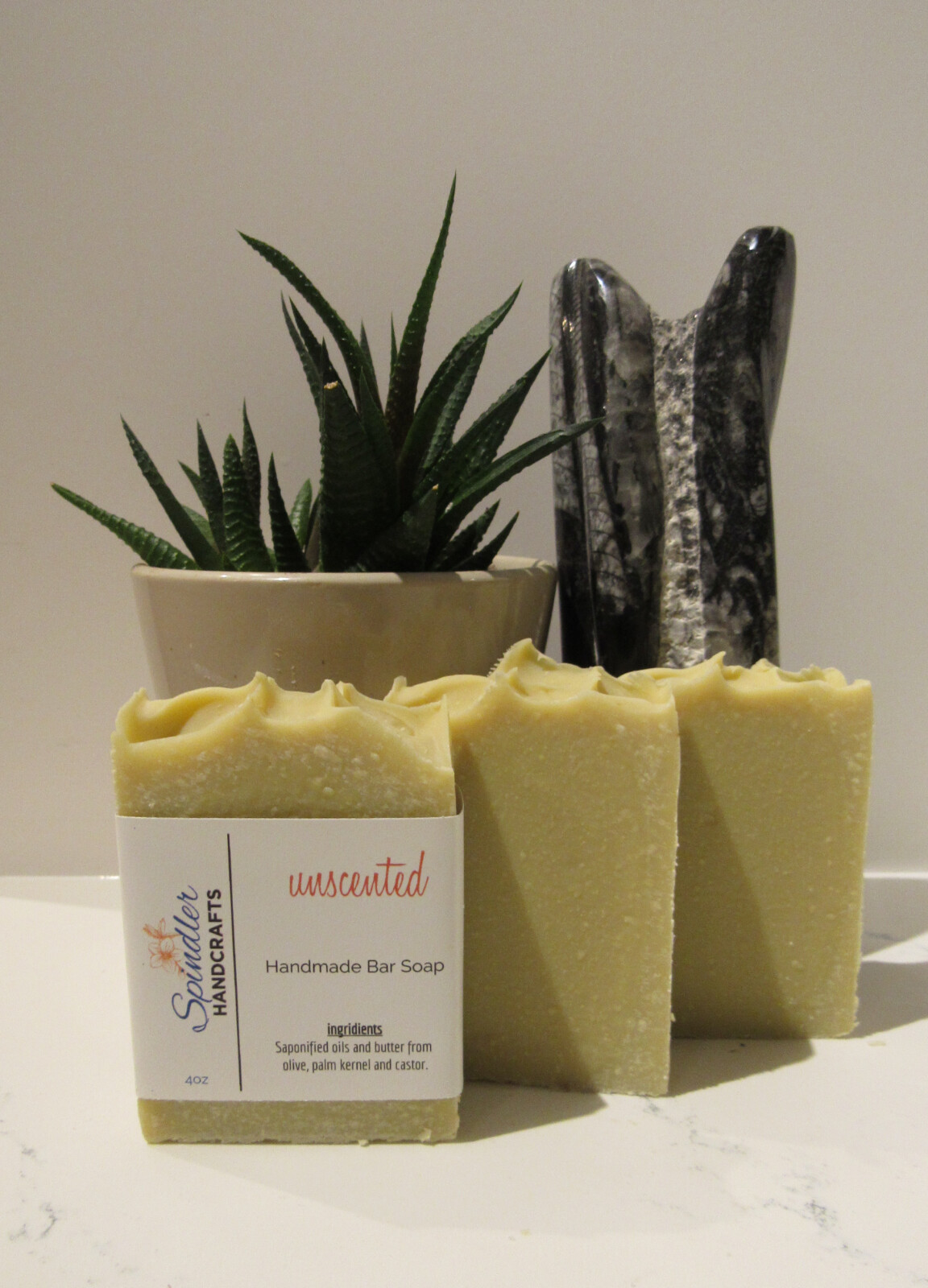 UNSCENTED – Gentle Moisturizing Handmade – Homemade Bar Soap, wt. 4oz