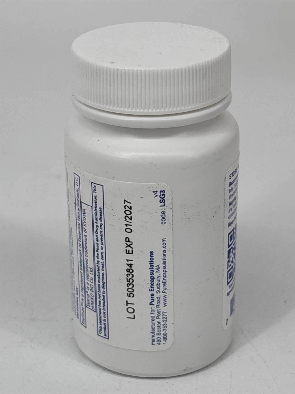 Pure Encapsulations Liposomal Glutathione 30 Count, EXP 01/27
