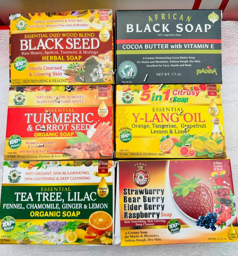 ORGANIC & 100% NATURAL HERBAL SOAP (Assorted Pack of 6)