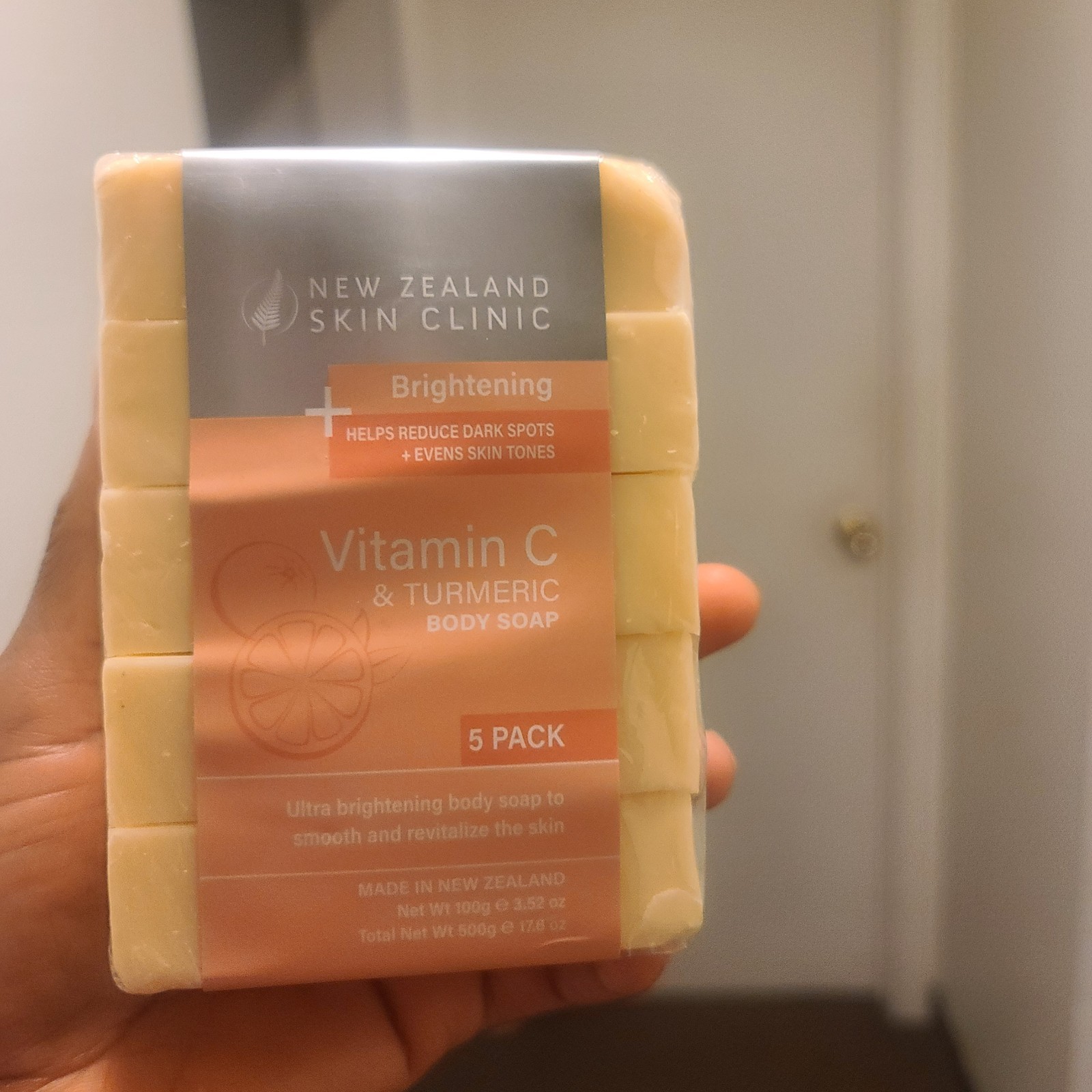 3x Of 5 Pack Vitamin C Turmeric Brightening Soap 3.52 Oz New Zealnd Skin Clinic