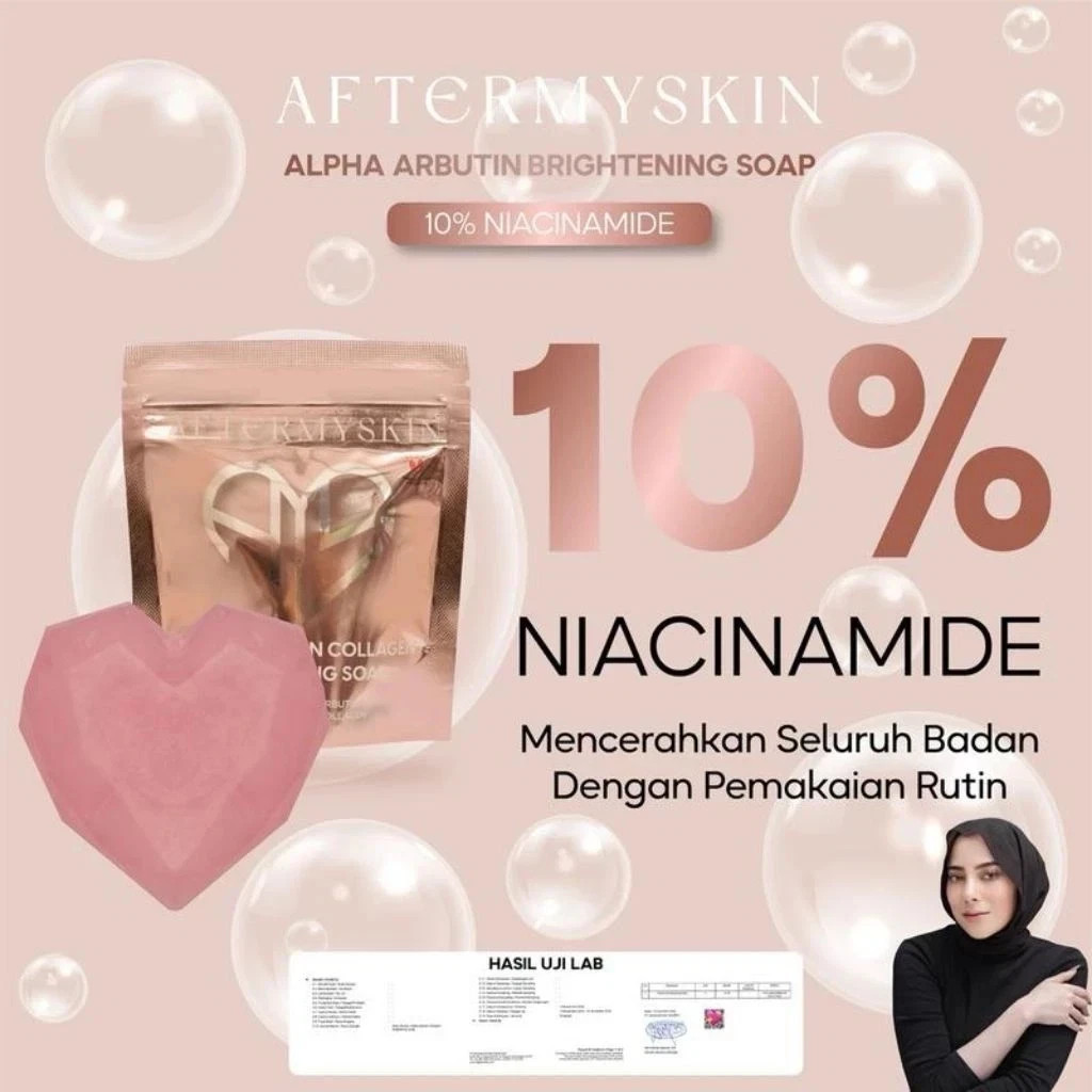 3pcs AFTERMYSKIN Bright & Moist Soap With Alpha Arbutin Collagen
