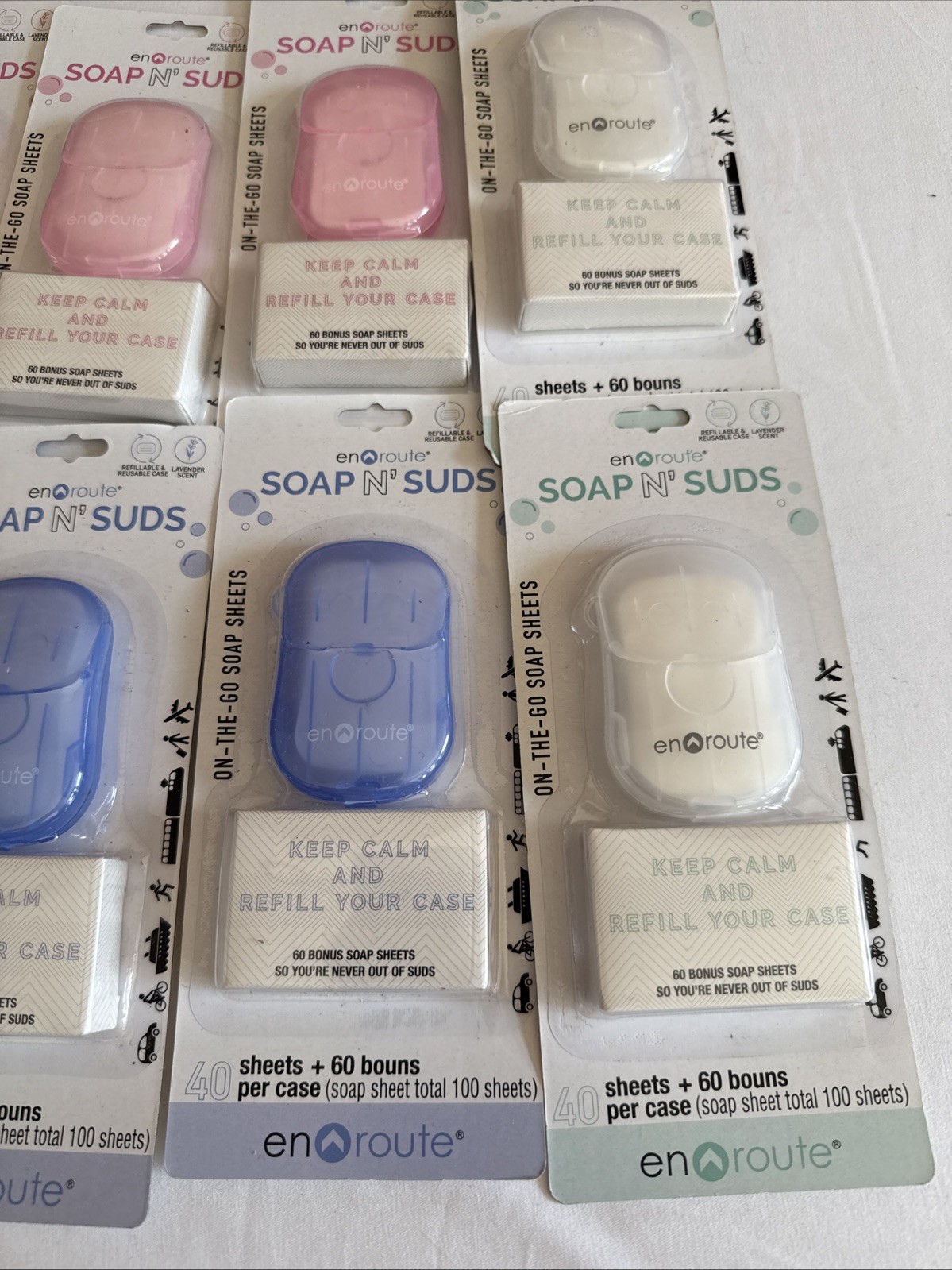 Soap N’ Suds Soap Sheets/Strips For Washing Hands Case 40 Sheets + 60 Bonus 8 Pk