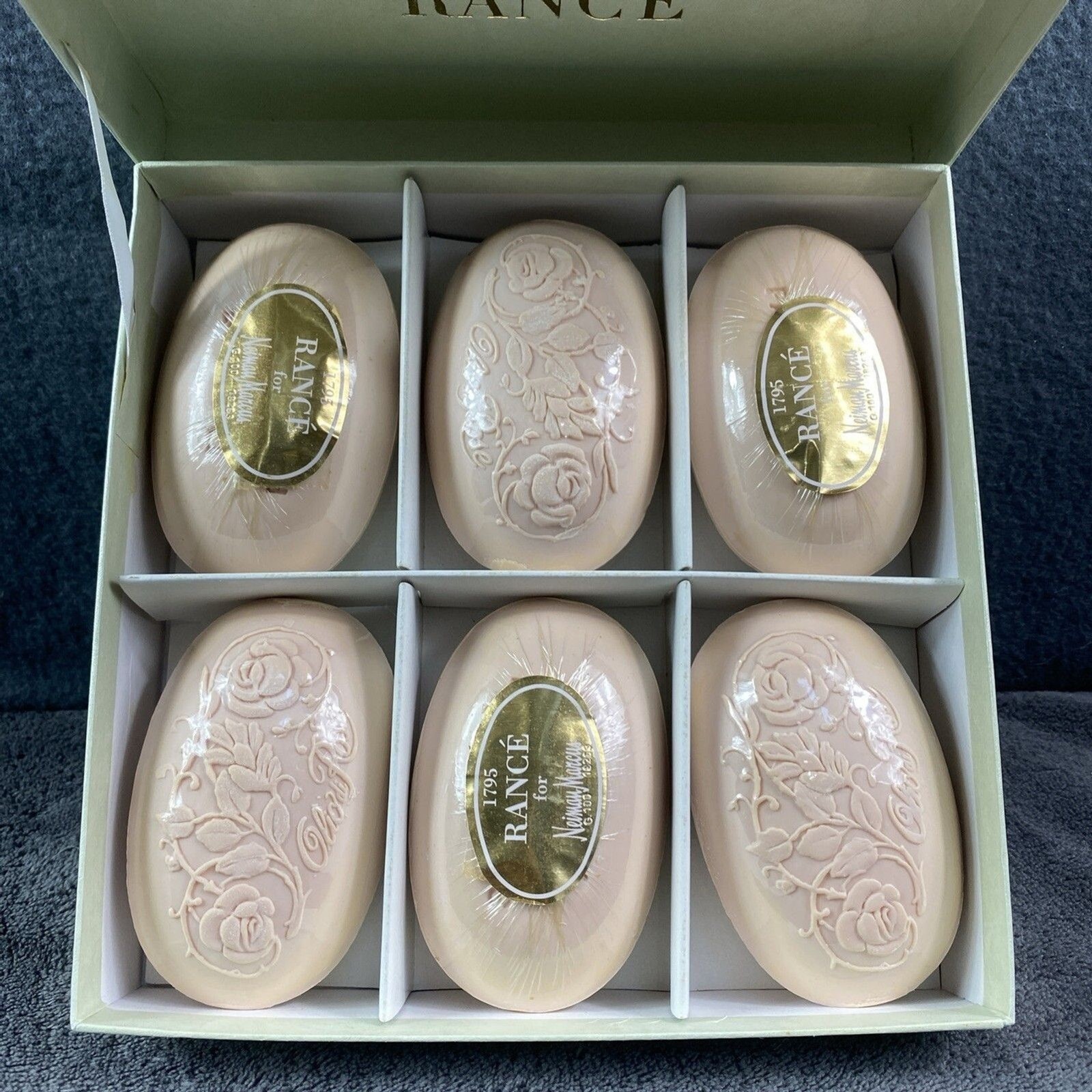 Rance 1795 Olio di Rose Fine Soaps 6 x 100g Bars Wrapped Gift Box Italy Luxury