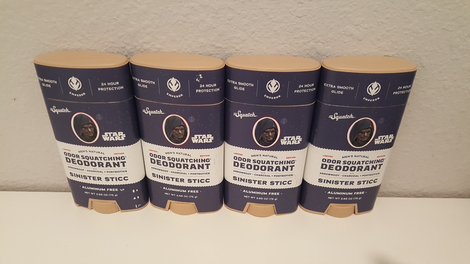 4 Pack – DR. Squatch Men’s Start Wars Edition Deodorant 2.65 fl oz – Soap 5oz