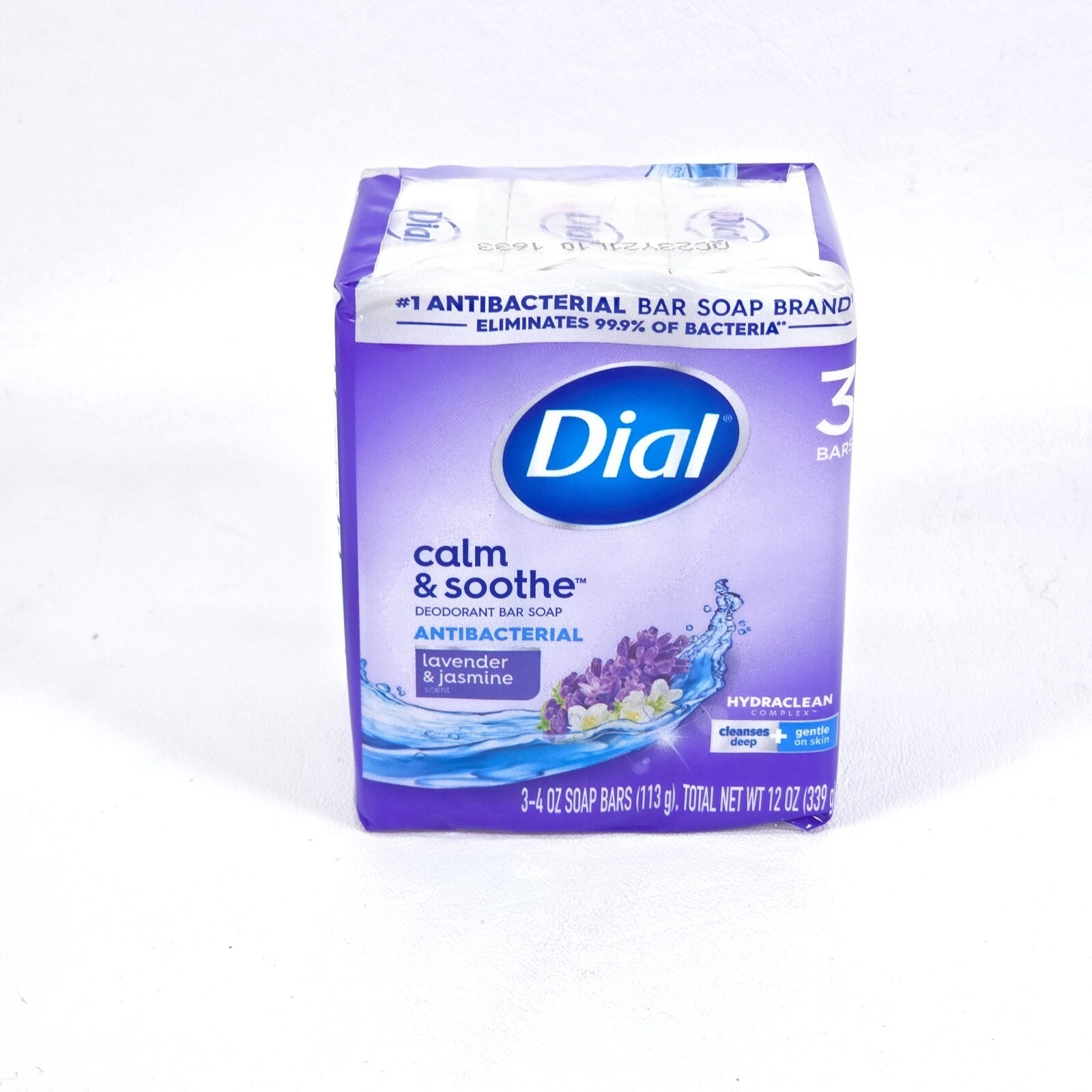 2 Pack Dial Calm & Soothe Antibacterial Bar Soap Lavender & Jasmine Scent 6 Bars