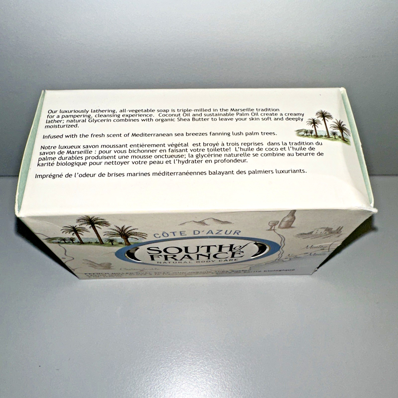 SOUTH OF FRANCE Cote D’Azur French Milled Oval Bar Soap 6 oz