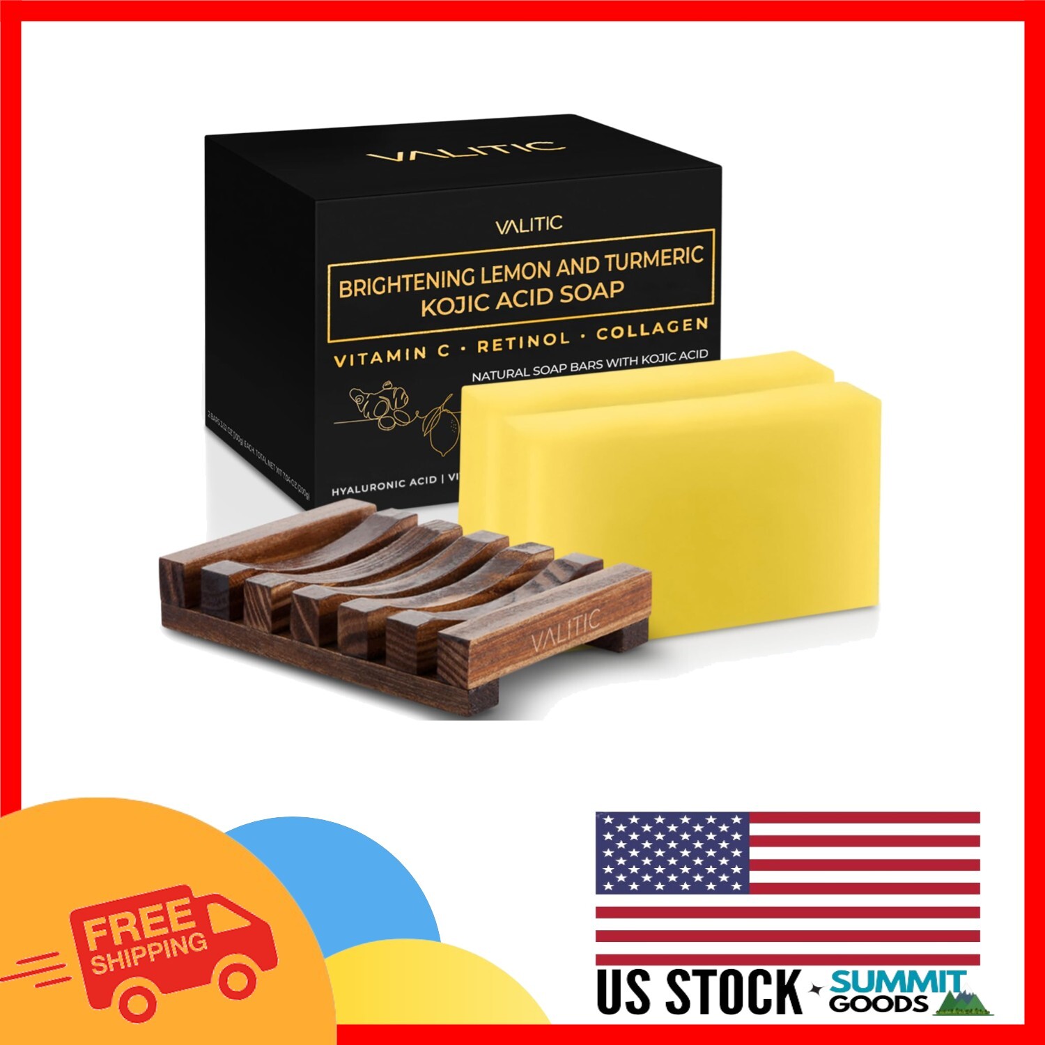 Gentle Daily Cleanser: Brightening Kojic Acid Soap with Antioxidants – 2 Pack