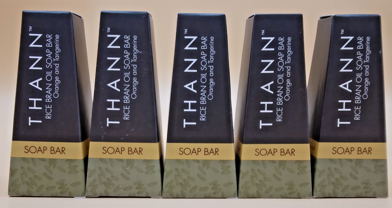 Thann Rice Bran Oil Soap Bar Orange Tangerine 1.3 oz Aromatic Wood Lot of 5