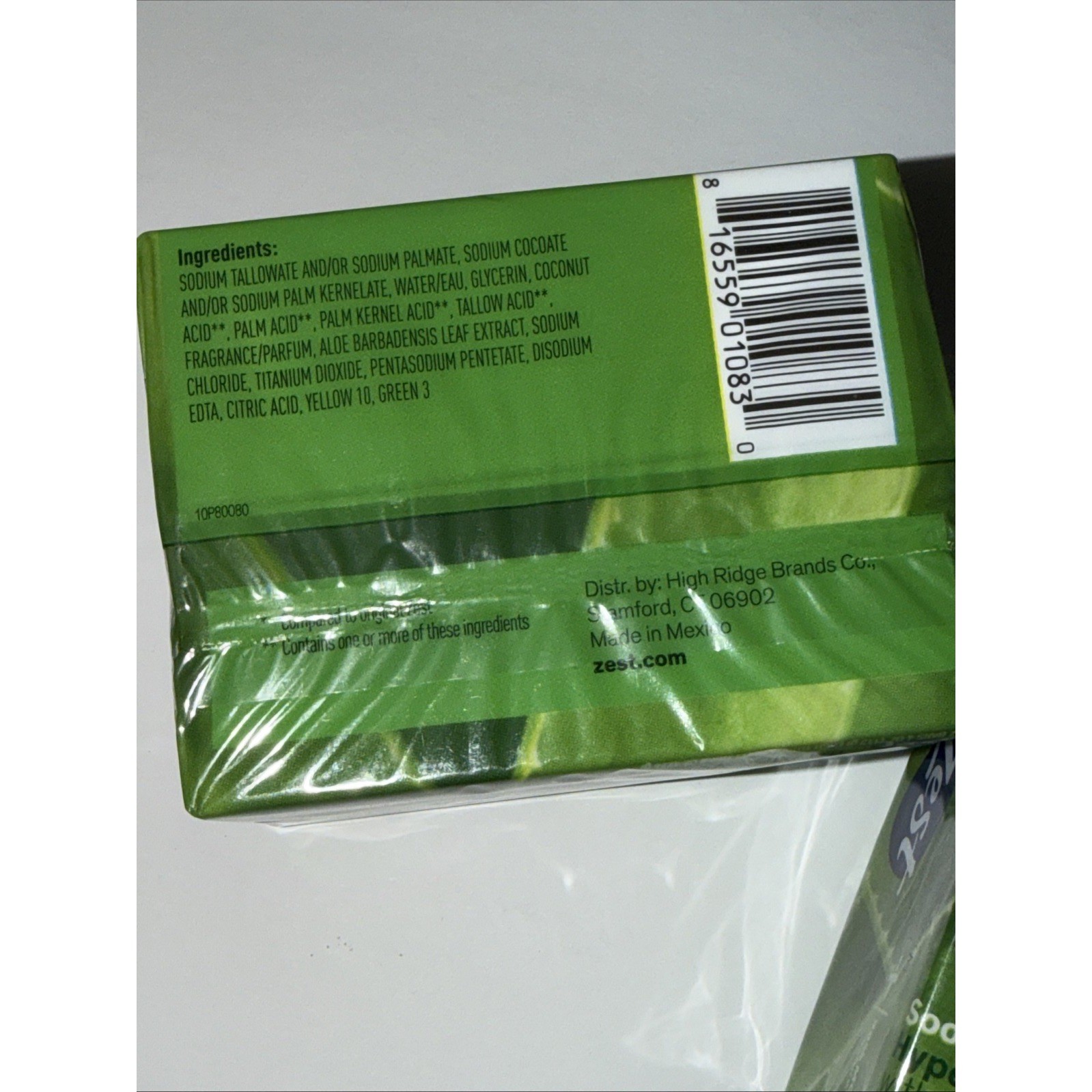 Zest Soothing Aloe Hyper Hydrating Bars Soap 4oz 4 Bars Total 2 Packs of 2