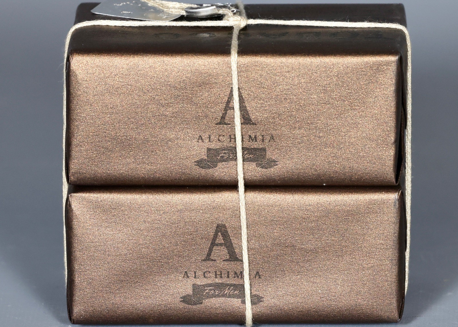 ALCHIMIA For Men TOBACCO Vegetable Bar Soap 2 x 8.75 oz. Italy