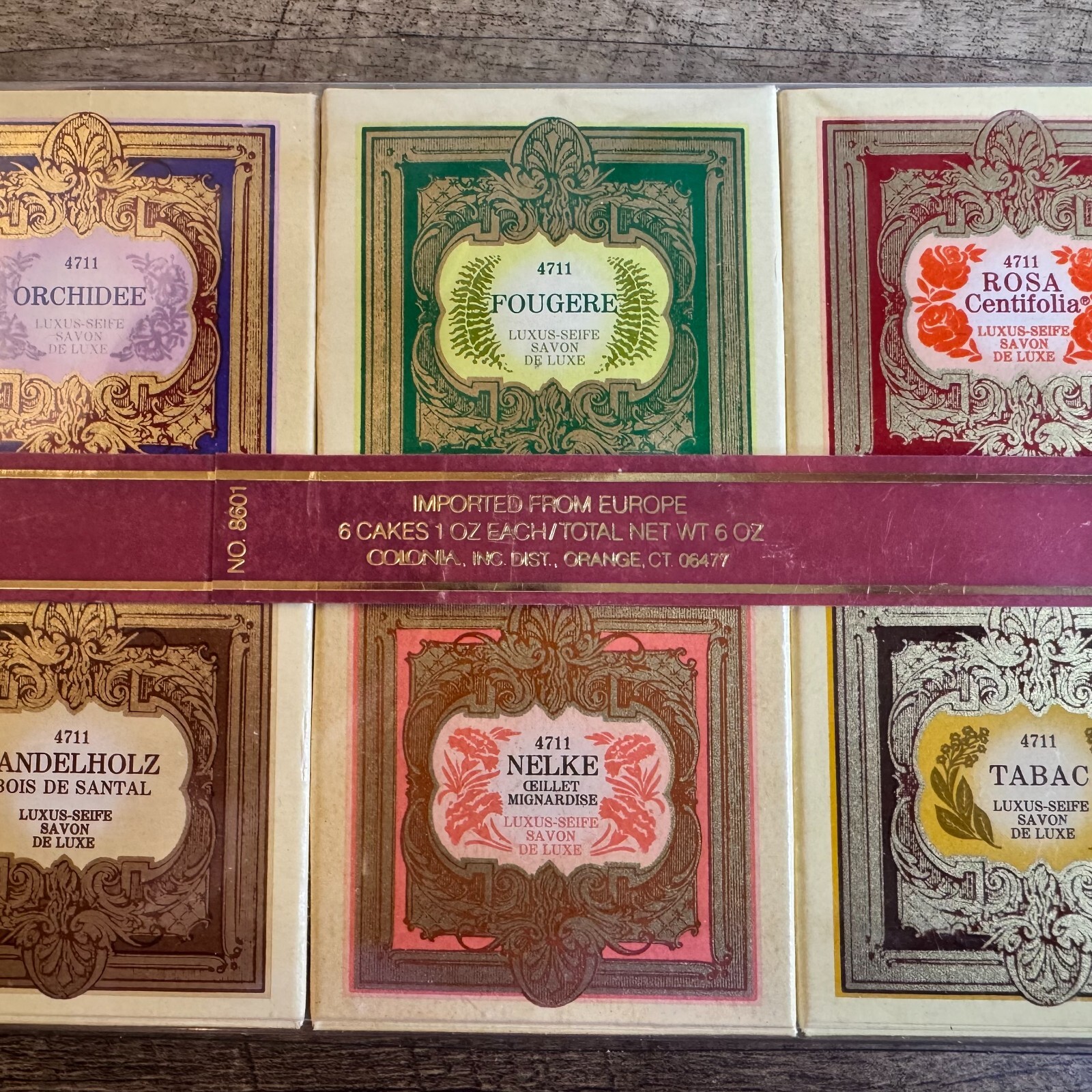 Vintage 1970s-80s 4711 Luxury Soaps, 6x1oz, Made in West Germany, Unique & Rare