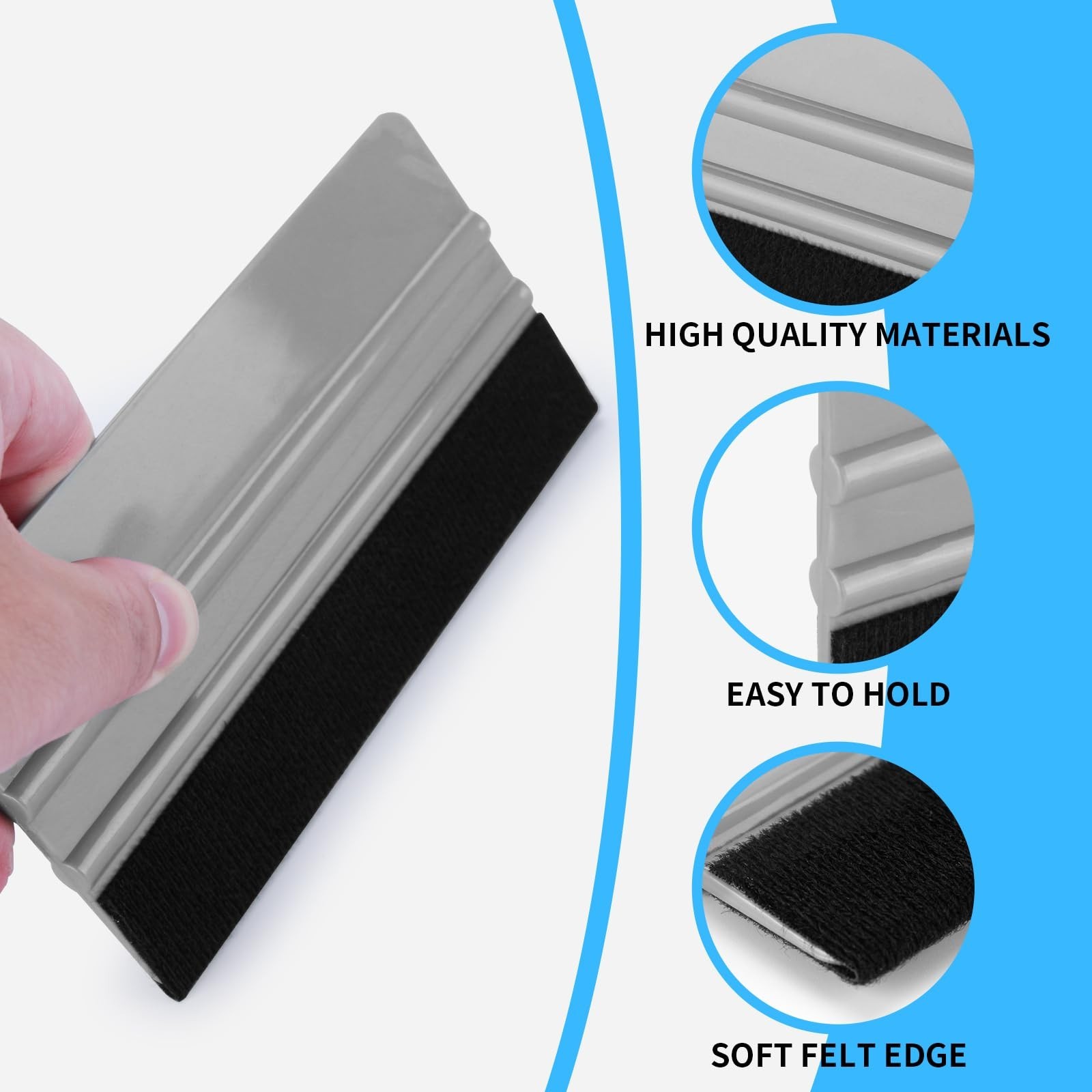 Arayker 10 Pack Vinyl Wrap Squeegee Tool 6 Inch Felt Edge Squeegee | Window F…