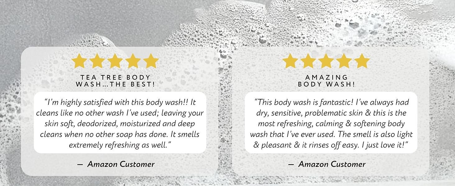 Tea Tree Lavender Body Wash MaxTherapy, Itchy Skin Relief, Antifungal Defense,