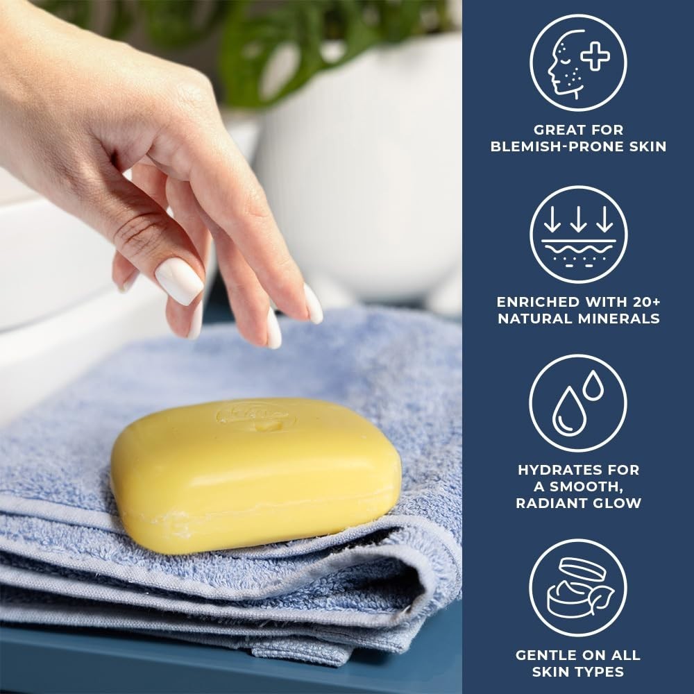 Dead Sea Sulfur Soap with Olive Oil – 4.4 oz – 5 Pack