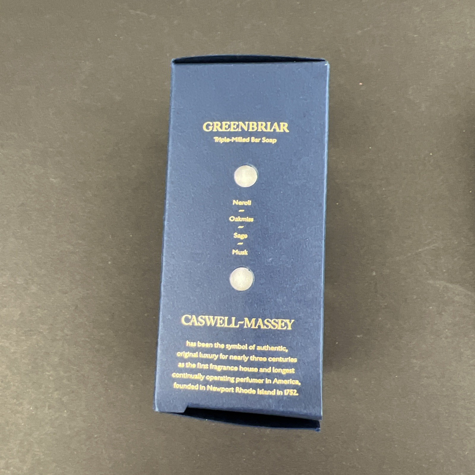 Lot of 2 Caswell Massey – Heritage Greenbriar Bar Soap 5.8 oz
