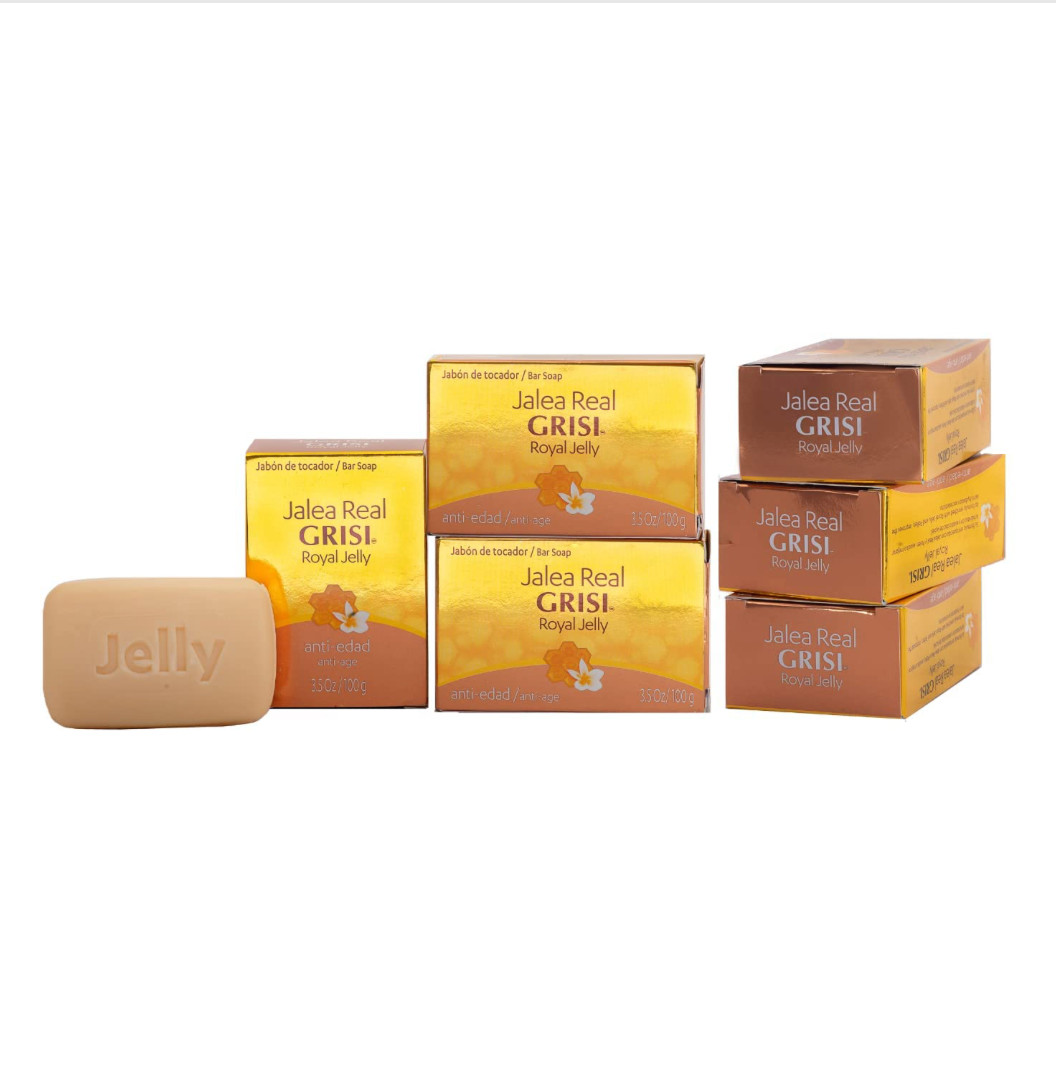 Grisi Royal Jelly Soap Cleansing, and Smoothing Soap Nourish your skin 6 Pack