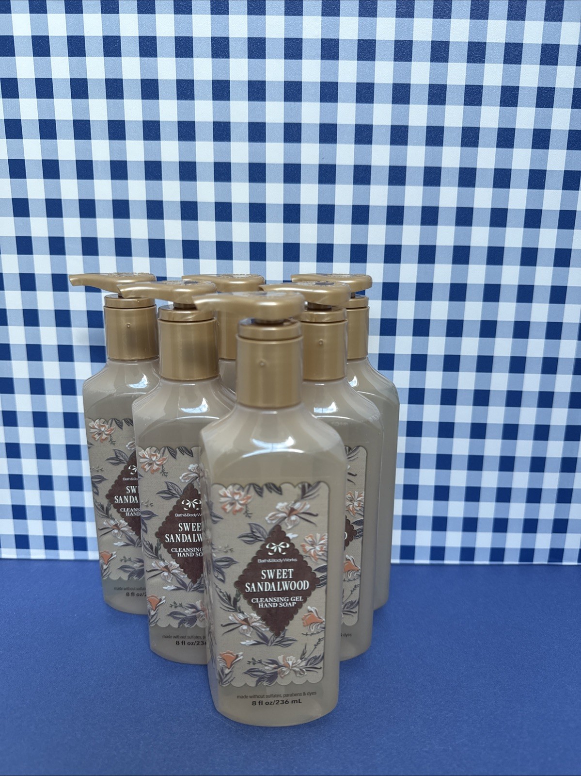 6X ~ Bath Body Works ~ SWEET SANDALWOOD ~ Cleansing Gel Hand Soap