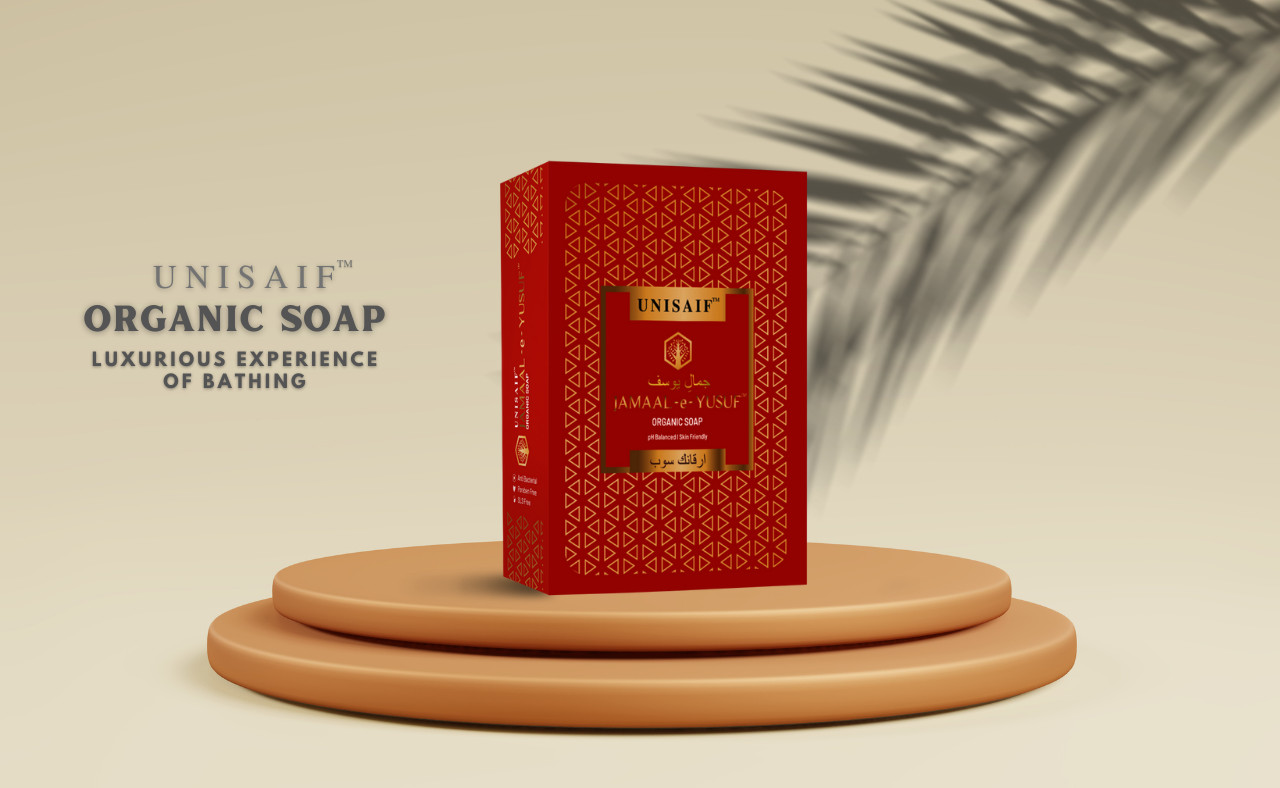 Unisaif Jamaal e Yusuf Organic Body Soap Bar, Moisturizing Soap With Shea Butter