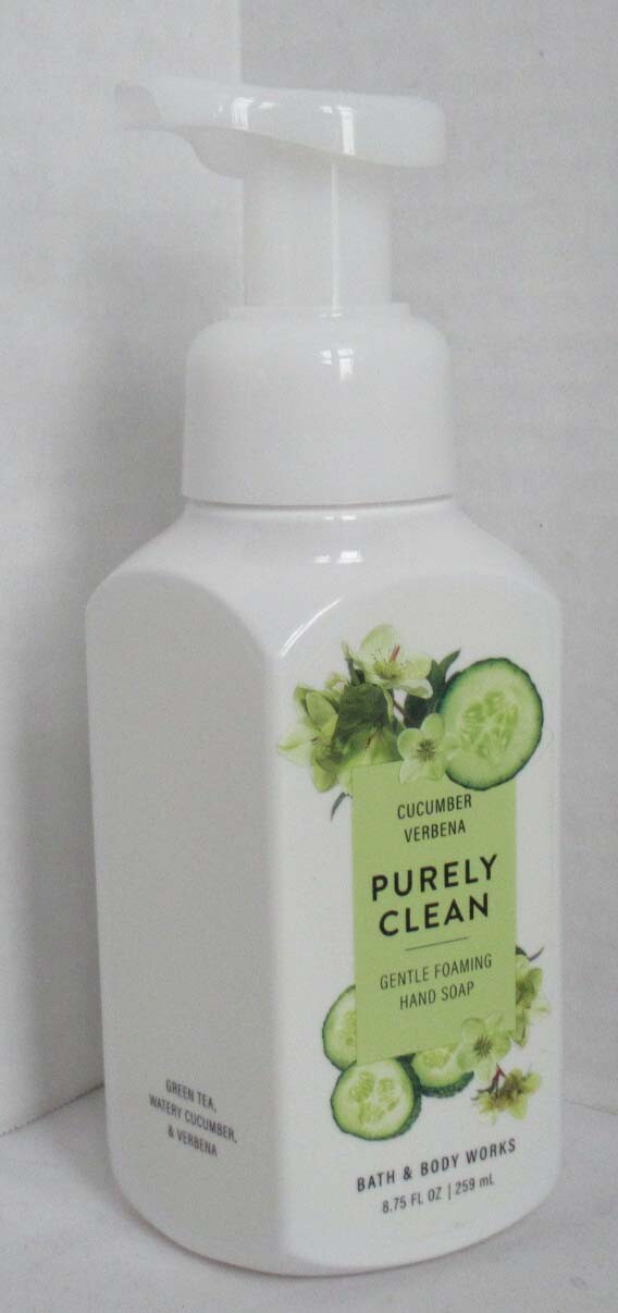 Bath & Body Works Foaming Hand Soap Lot Set of 2 PURELY CLEAN CUCUMBER VERBENA