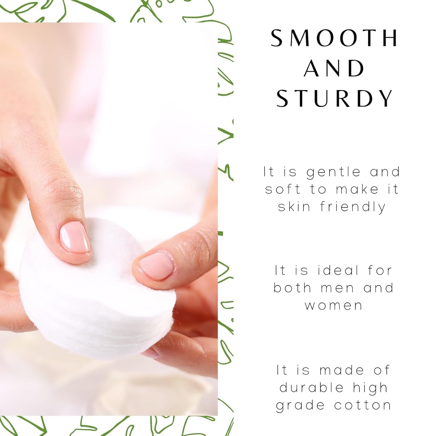 B BOCOTON Bio Organic Mini Round Makeup Remover Cotton Pads 80 Pcs