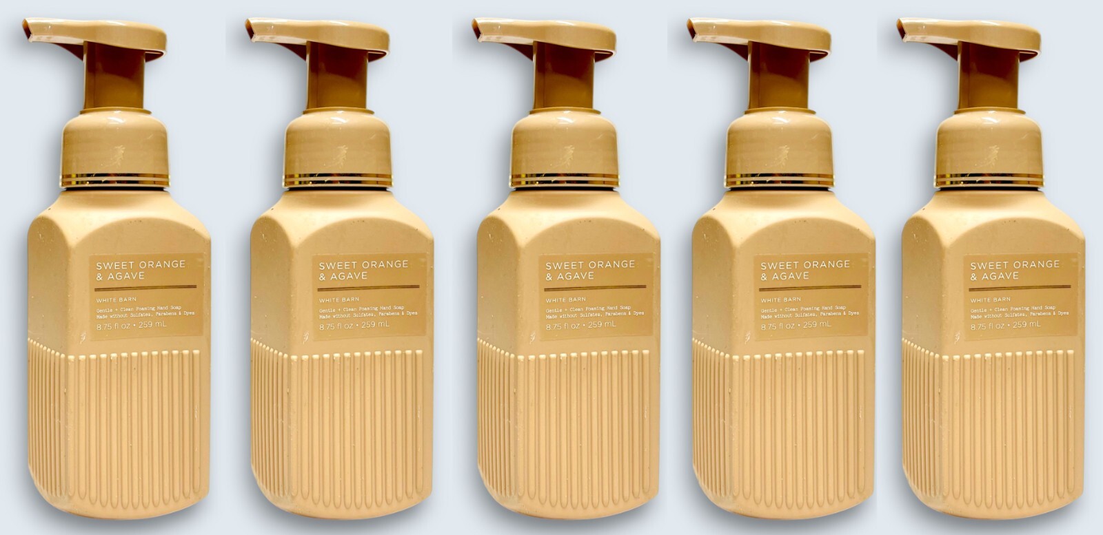 5 Bath & Body Works SWEET ORANGE AGAVE Gentle Foaming Hand Soap 8.75 oz