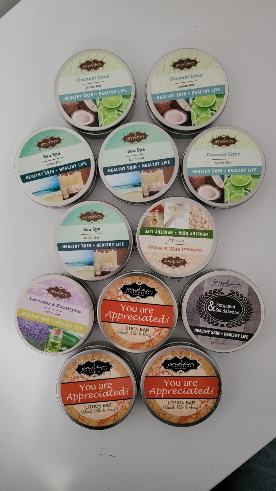 Jordan Essential Lotion Bars Assorted Scent 12- Bars New Old Stock