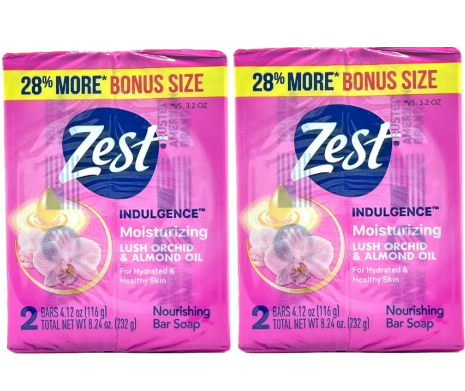 § ZEST (4-BARS) 4.12 Oz 🩷🫧 ●INDULGENCE●🫧 Moisturizing Lush Orchid/Almond Oil.
