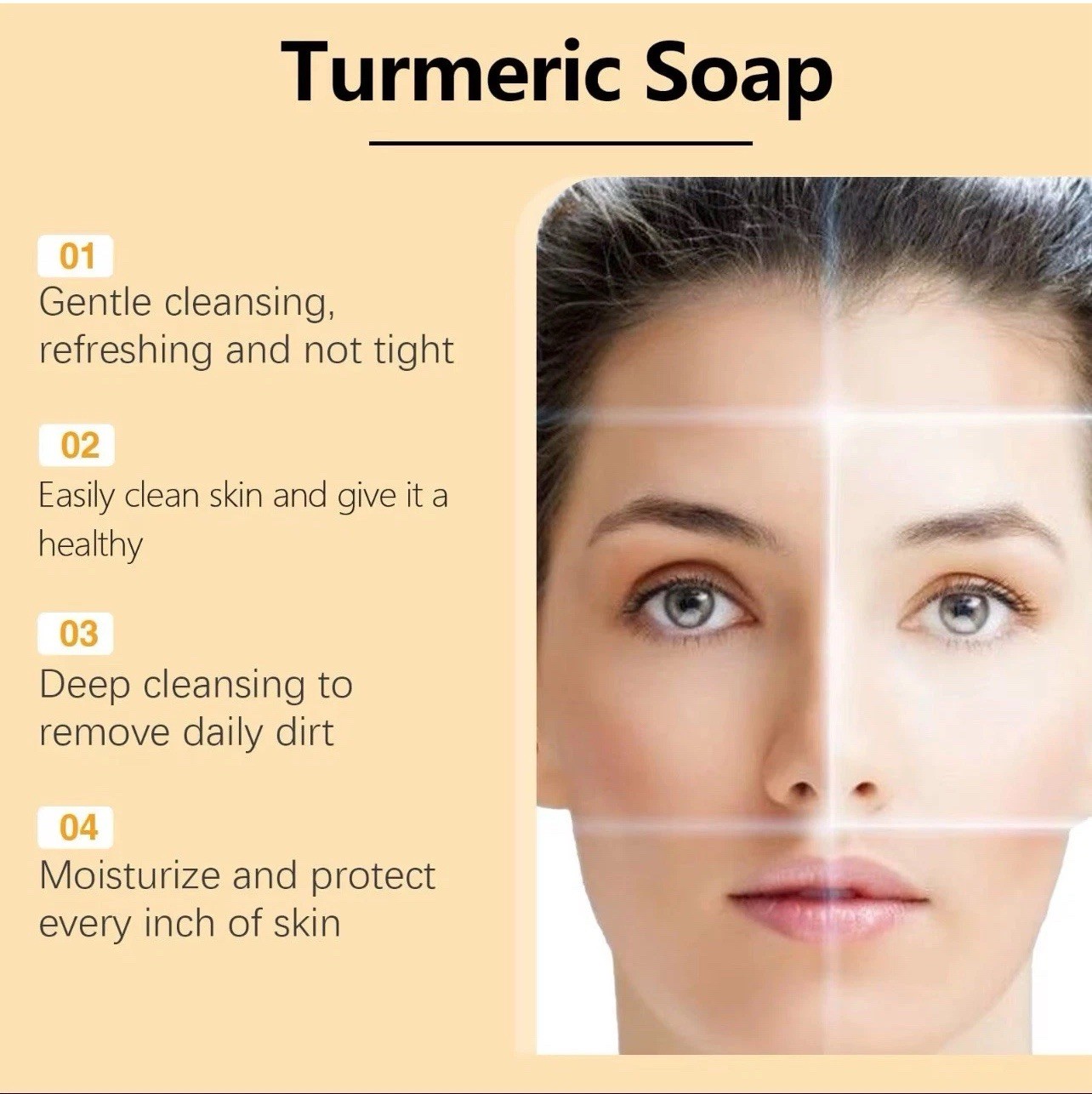 4 Honey turmeric & kojic lemon Body whitening Bar Soap Pattern Unisex for Body