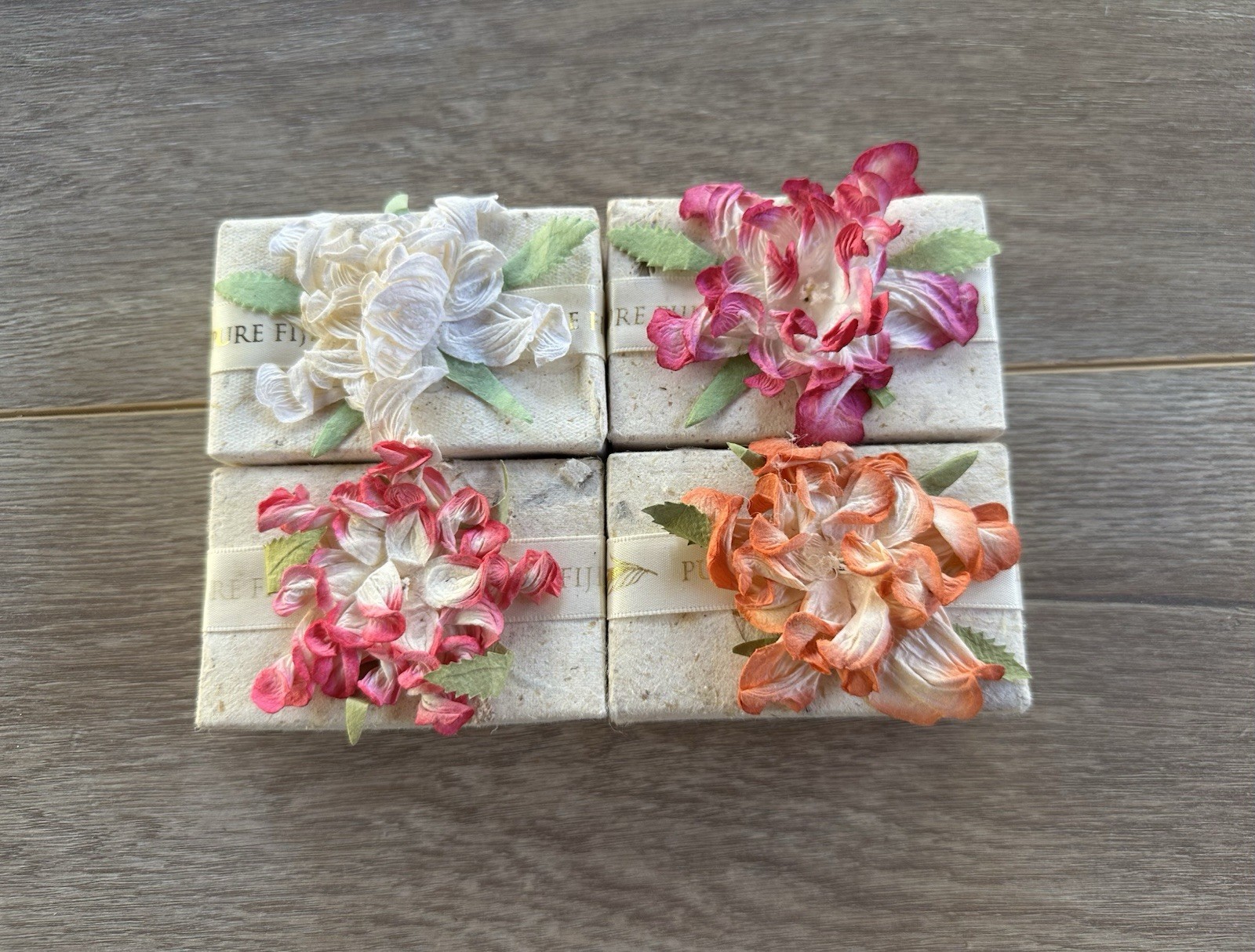 Pure Fiji Natural Coconut Bar Soap 3.5oz Set Of 4 – Mango, Moringa, Guava