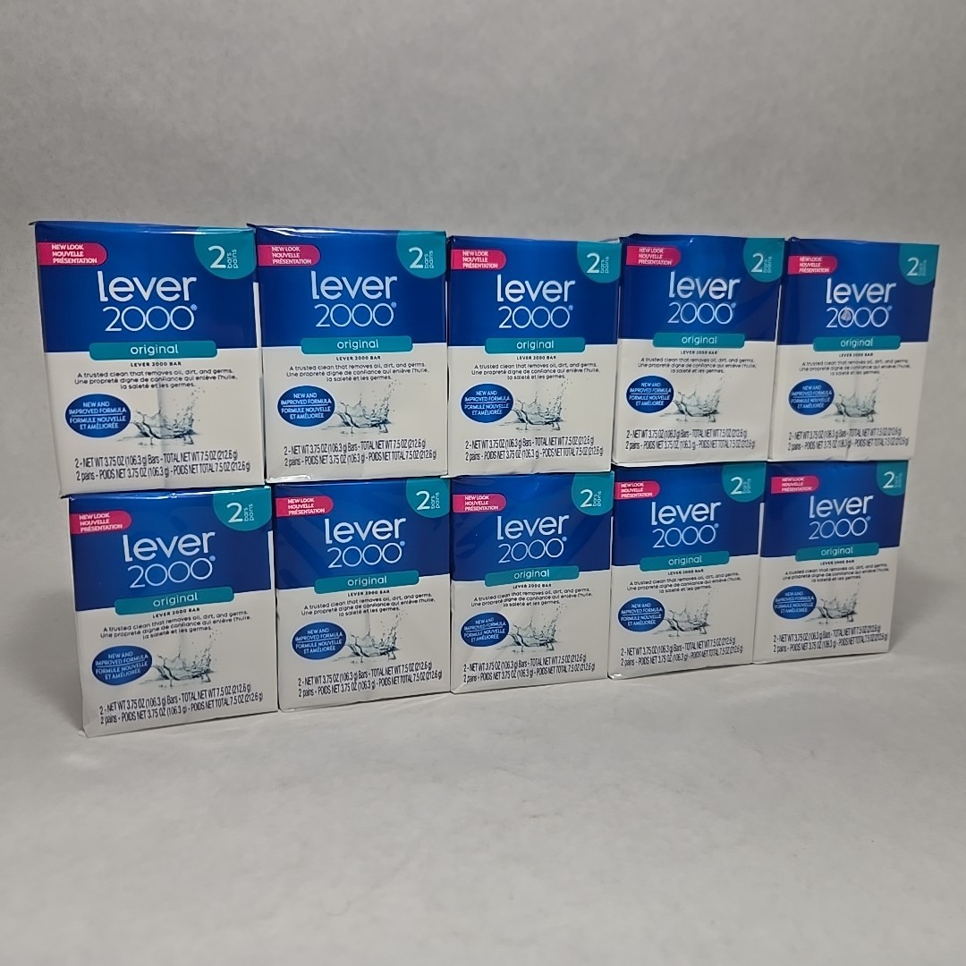 Lever 2000 Original Bar Soap 2 Packs Lot Of 10 Each Bar 3.75oz 20 In Total