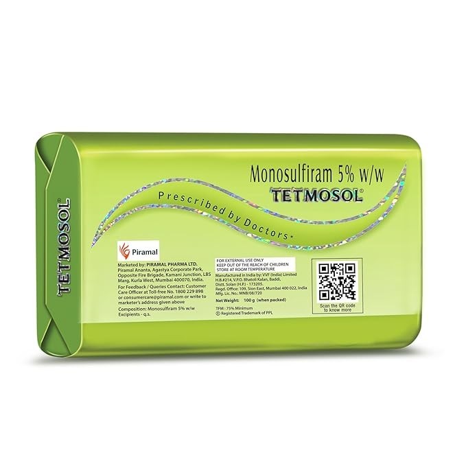 Tetmosol Medicated Soap- fights skin infections, itching with lime like fragranc