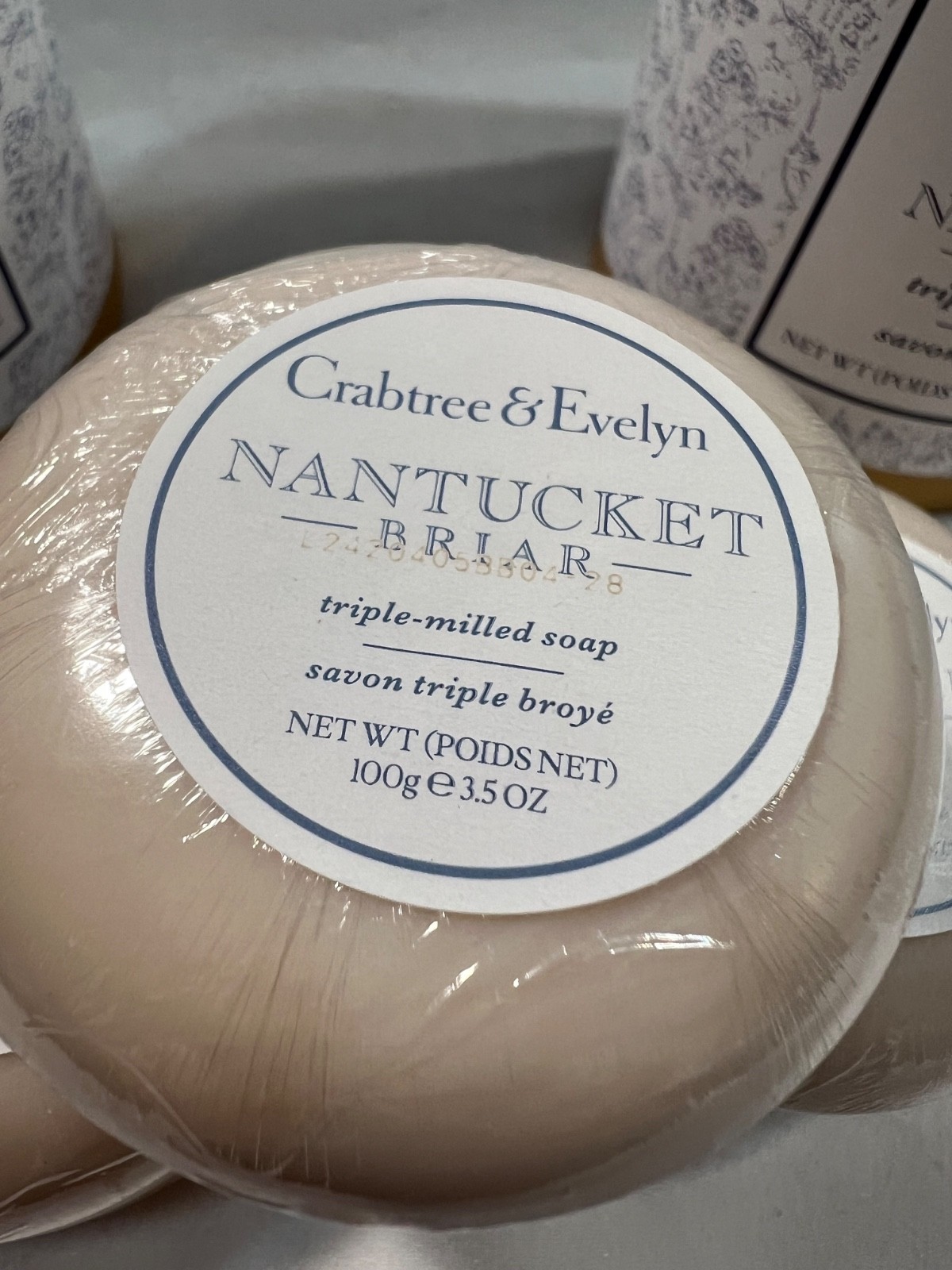 2x Crabtree & Evelyn Triple Milled Soap Nantucket Briar 100g Soaps NEW 6 bars