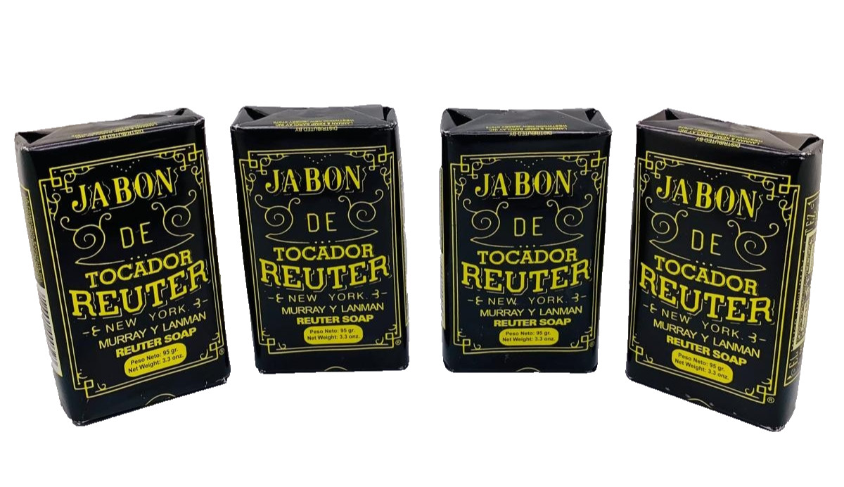(Pack of 4) Jabon de Tocador Reuter Murray & Lanman. Reuter Bar Soap – 3.3 oz
