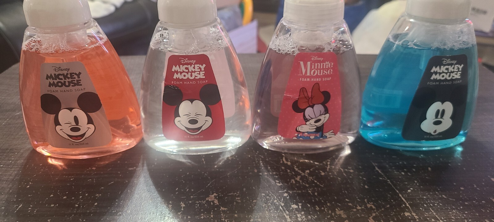 mickey & mini mouse foam hand soap lot of 4