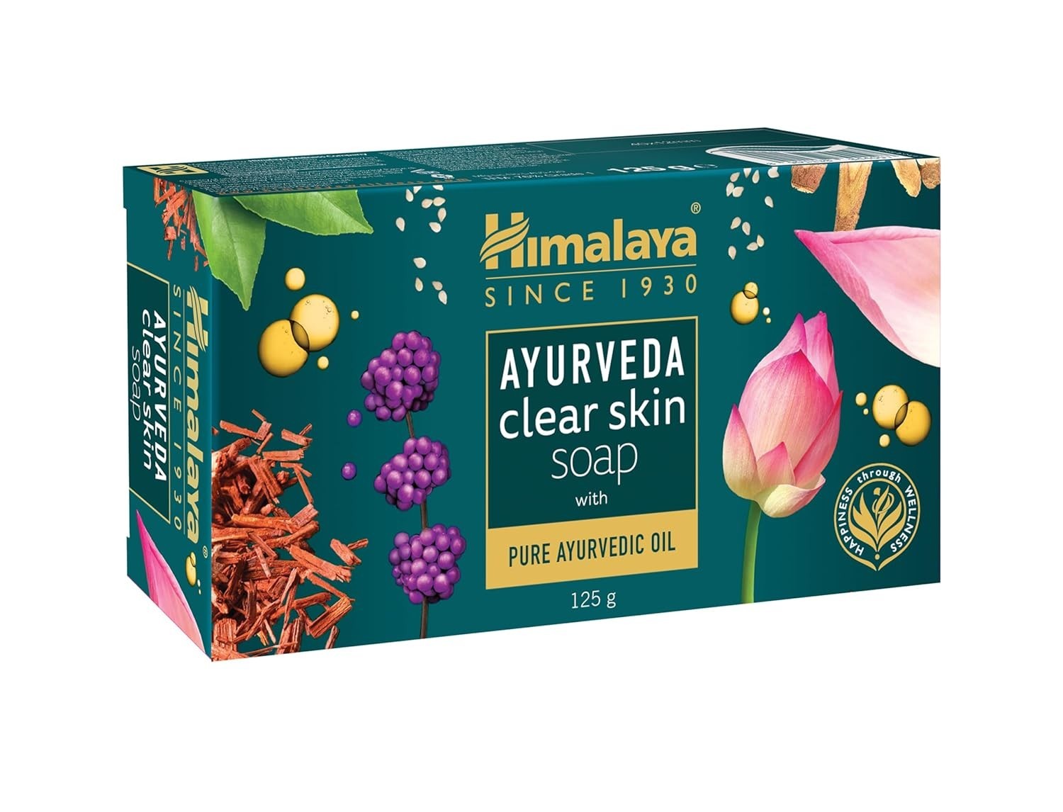 Himalaya Clear Skin Ayurvedic Soap 125g Pack of 4 Herbal Bathing Soap