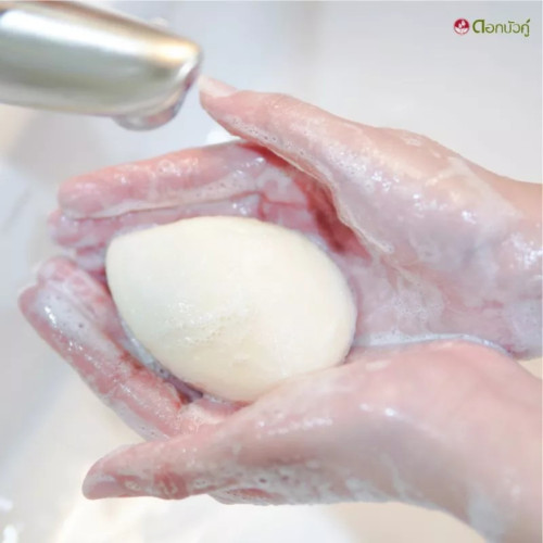 2XDok Bua Ku Mangosteen Soap With 7 herbal Anti-bac 85g Original Natural Premium