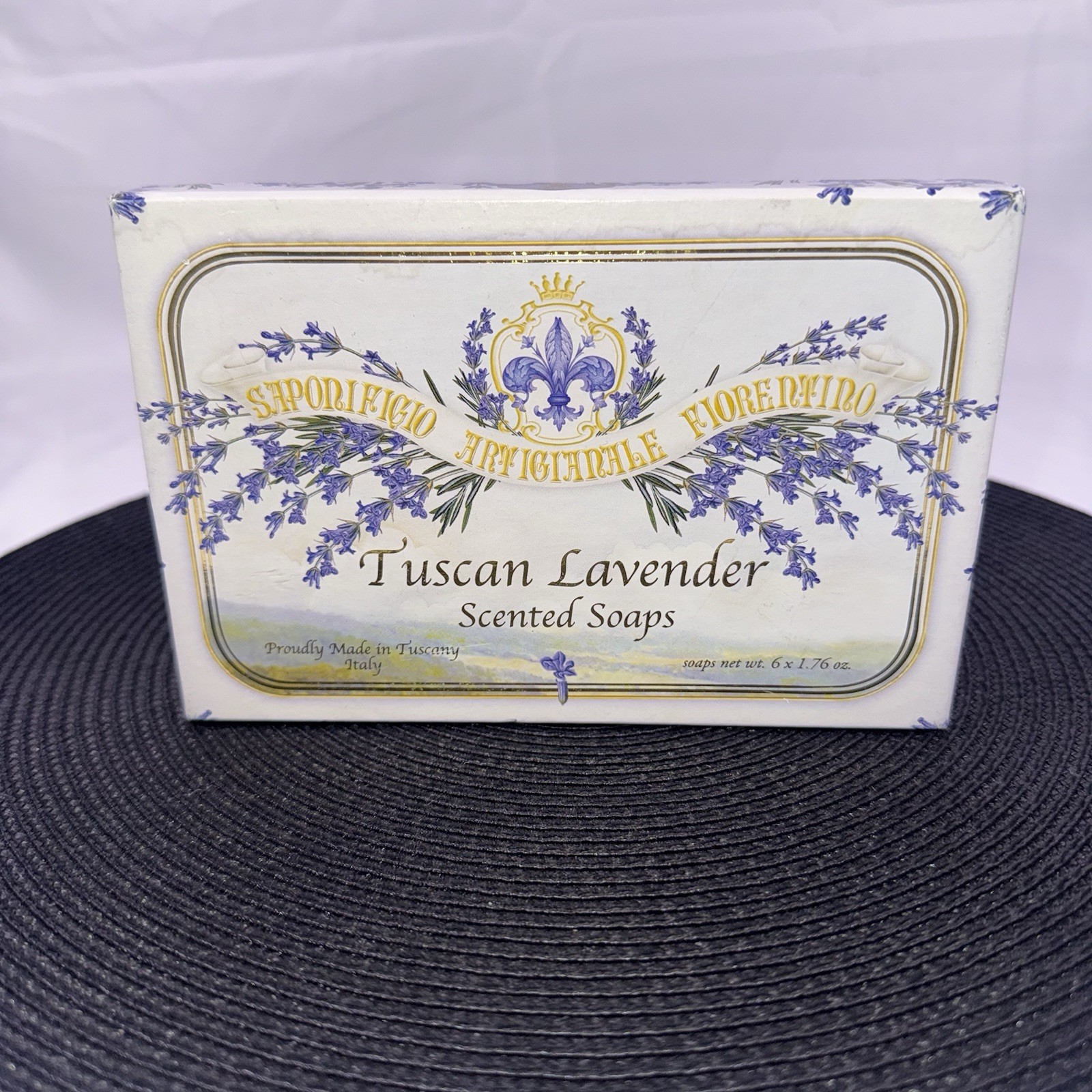 NEW 6 Handmade Italian Tuscan Lavender Soaps Saponificio Artigianale Fiorentino