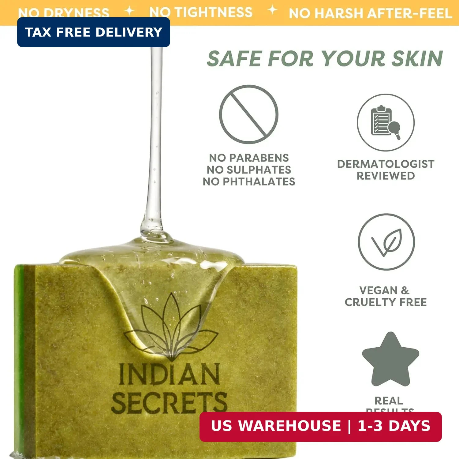 Salicylic Acid Neem Scrub Soap for Face & Body | Exfoliating Bar Soap, Tea Tree