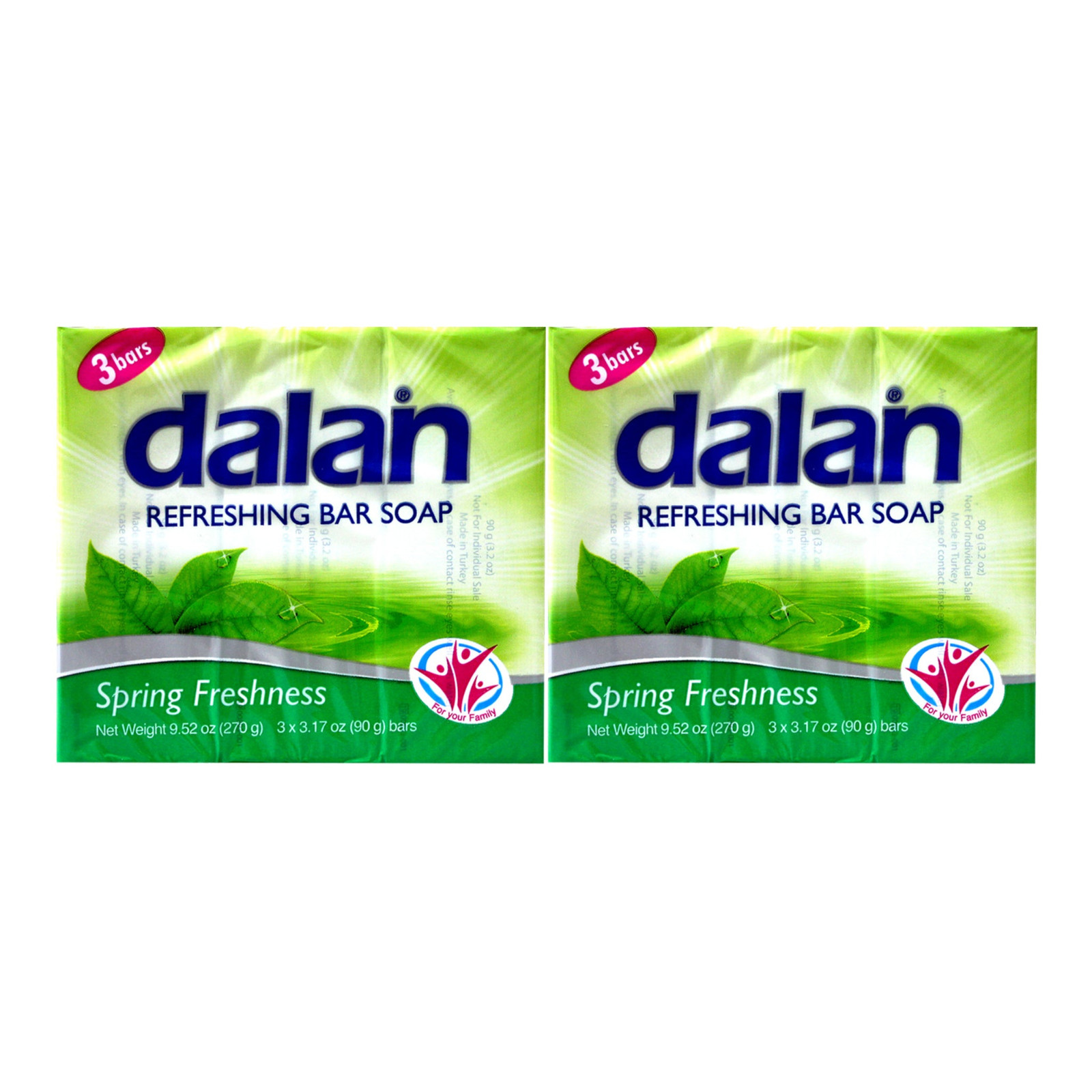 Dalan Antibacterial Refreshing Soap Spring Freshness 6 Bars x 3.17oz Each