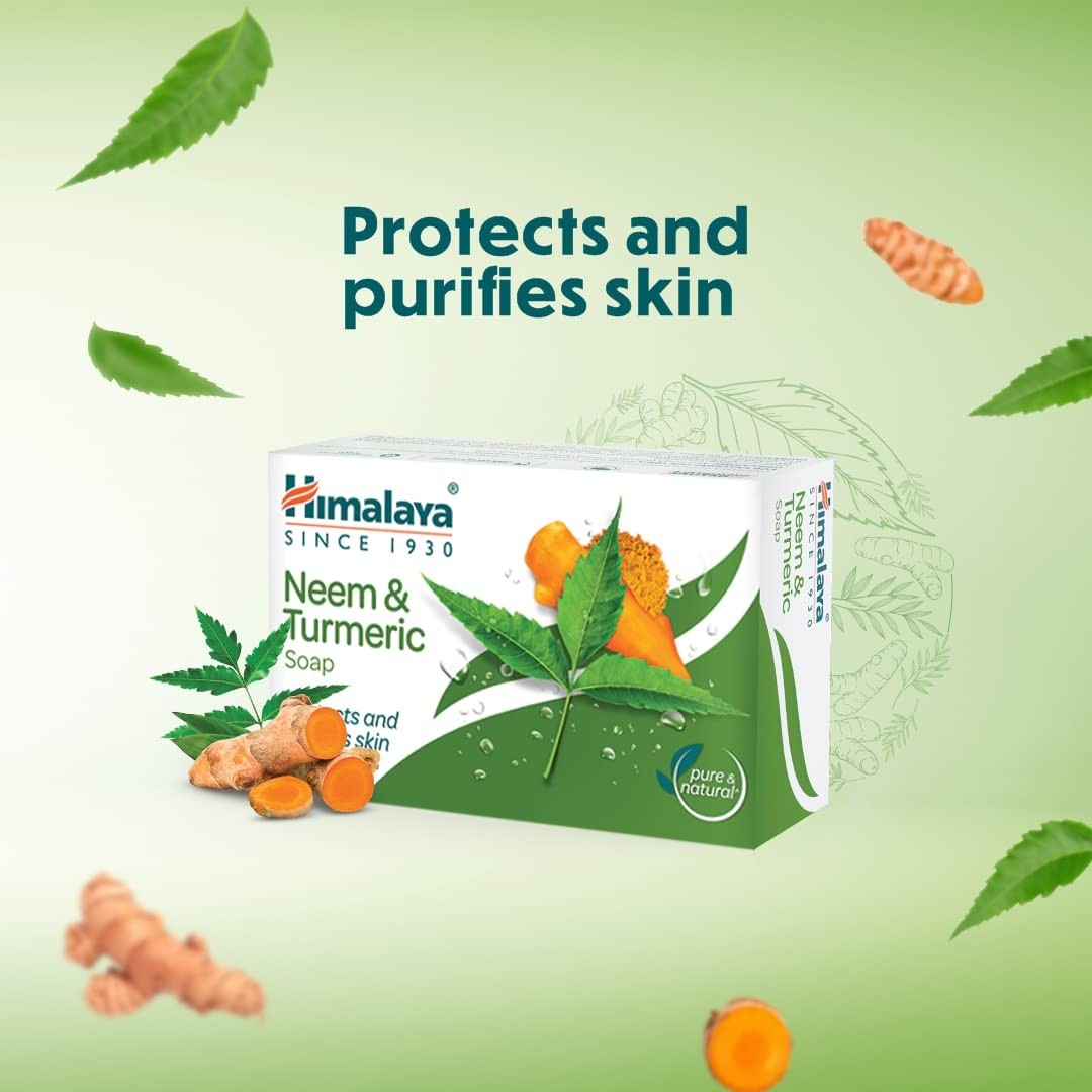 Himalaya Herbals Neem Turmeric Bath Soap 125g Pack of 4 Value Pack