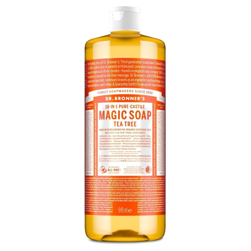 Pure-Castile Magic Liquid Soap (Lavender, 8 Ounce) – Made with Regenerative Orga