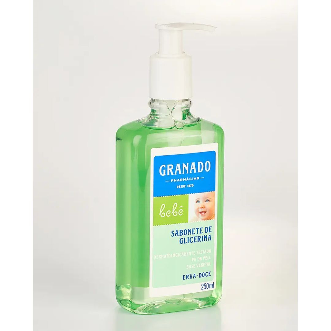 Lot of 5 Granado Glicerin Liquid Baby Soap Erva Doce Anise 250ml Bath