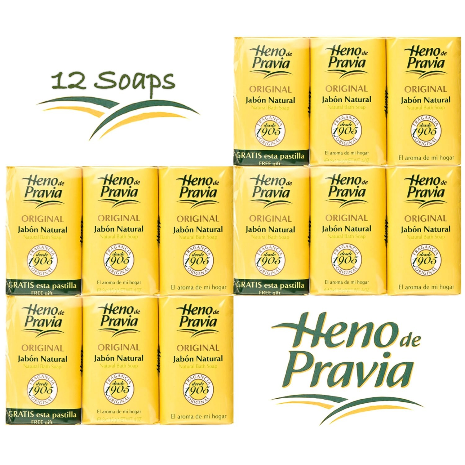 – 4 SETS OF 2 SOAPS PLUS 1 FREE 4 OZ. 4-PACK (12 SOAPS)