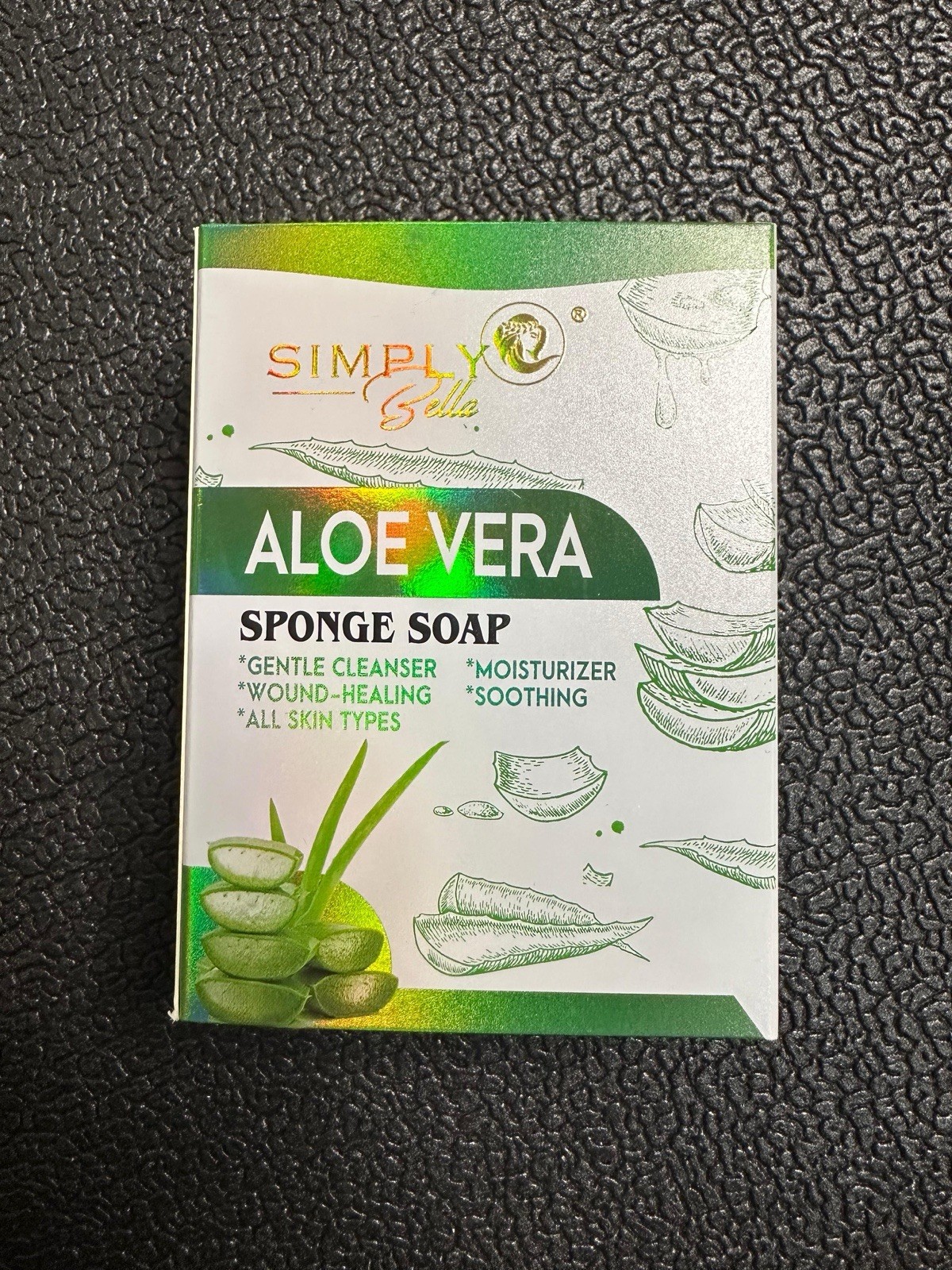Simply Belle Aloe Vera Sponge Soap 100g Gentle Cleanser Moisturizer