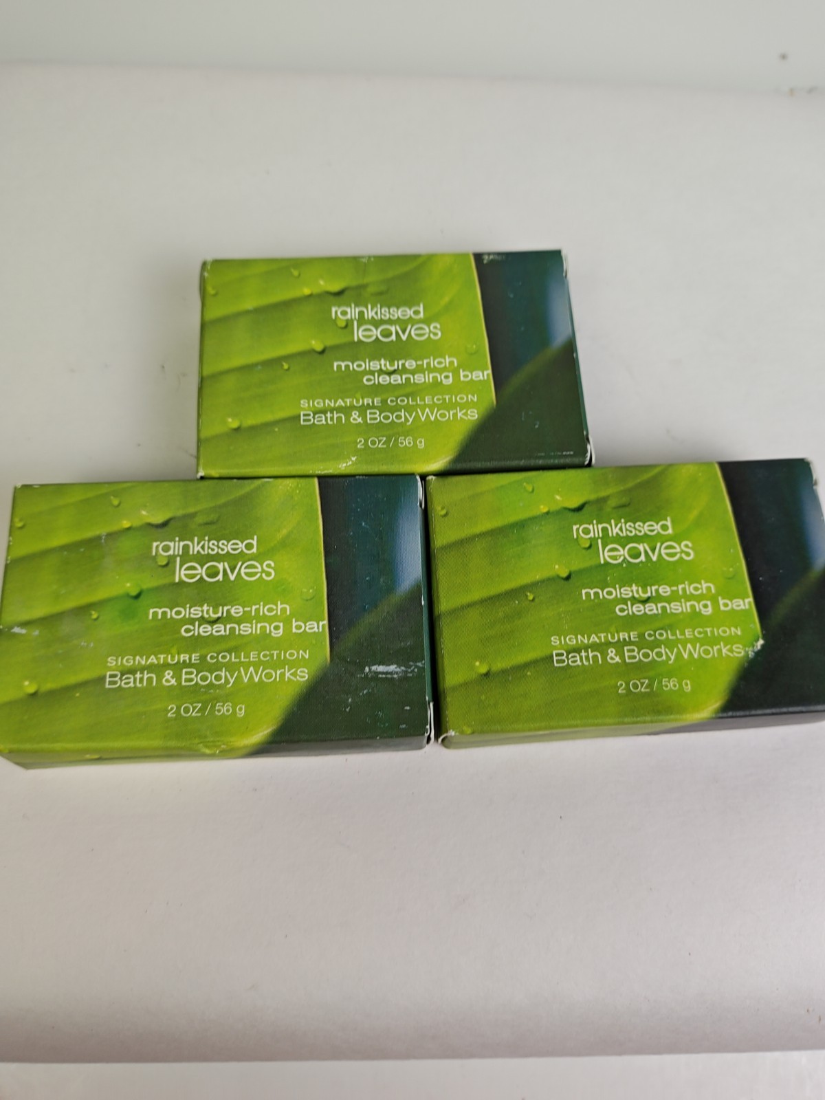 3 Bath & Body Works Rainkissed Leaves Soap. NEW