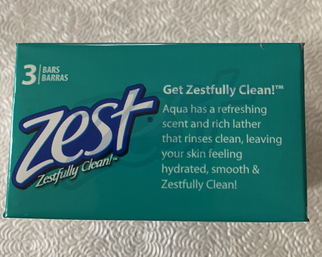 Zest Aqua Refreshing Bars with Vitamin E Bars 12 Oz Pack Of 3 Sealed, New