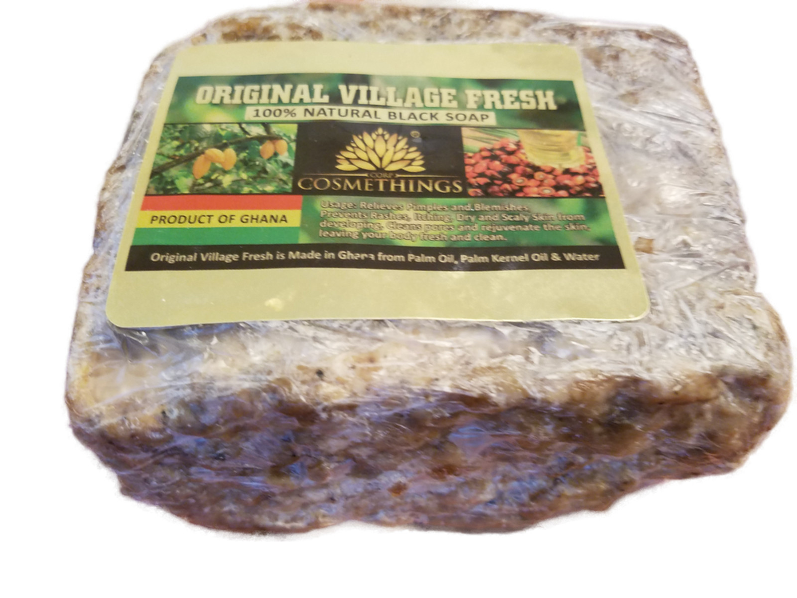 100% Natural Herbal African Black Soap Vegan Anti Acne/Fungus/Blemish/Psoriasis