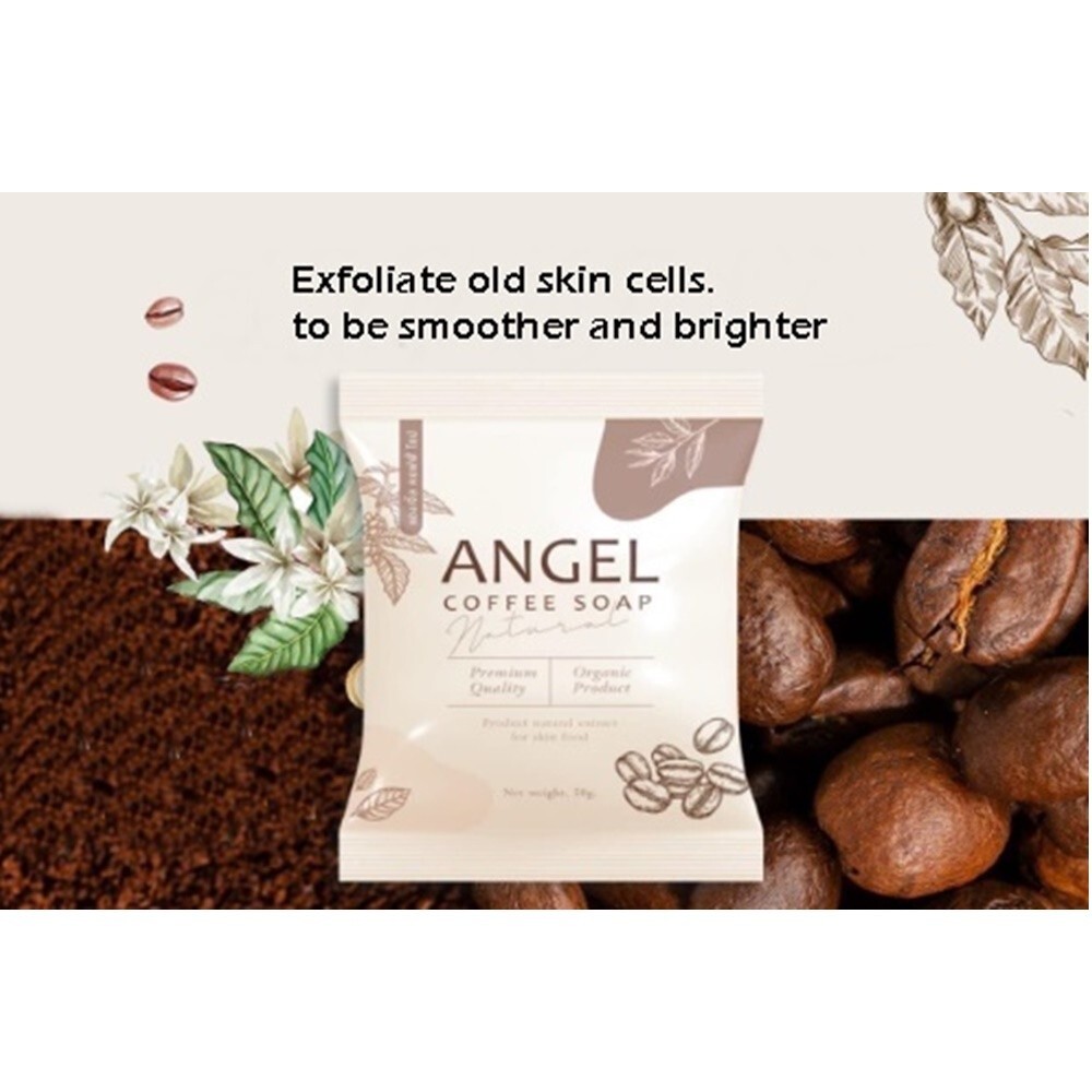 Soap Natural ANGEL COFFEE Scrub Herbs Face Body Turmeric Mahad Tamarind 5x50g