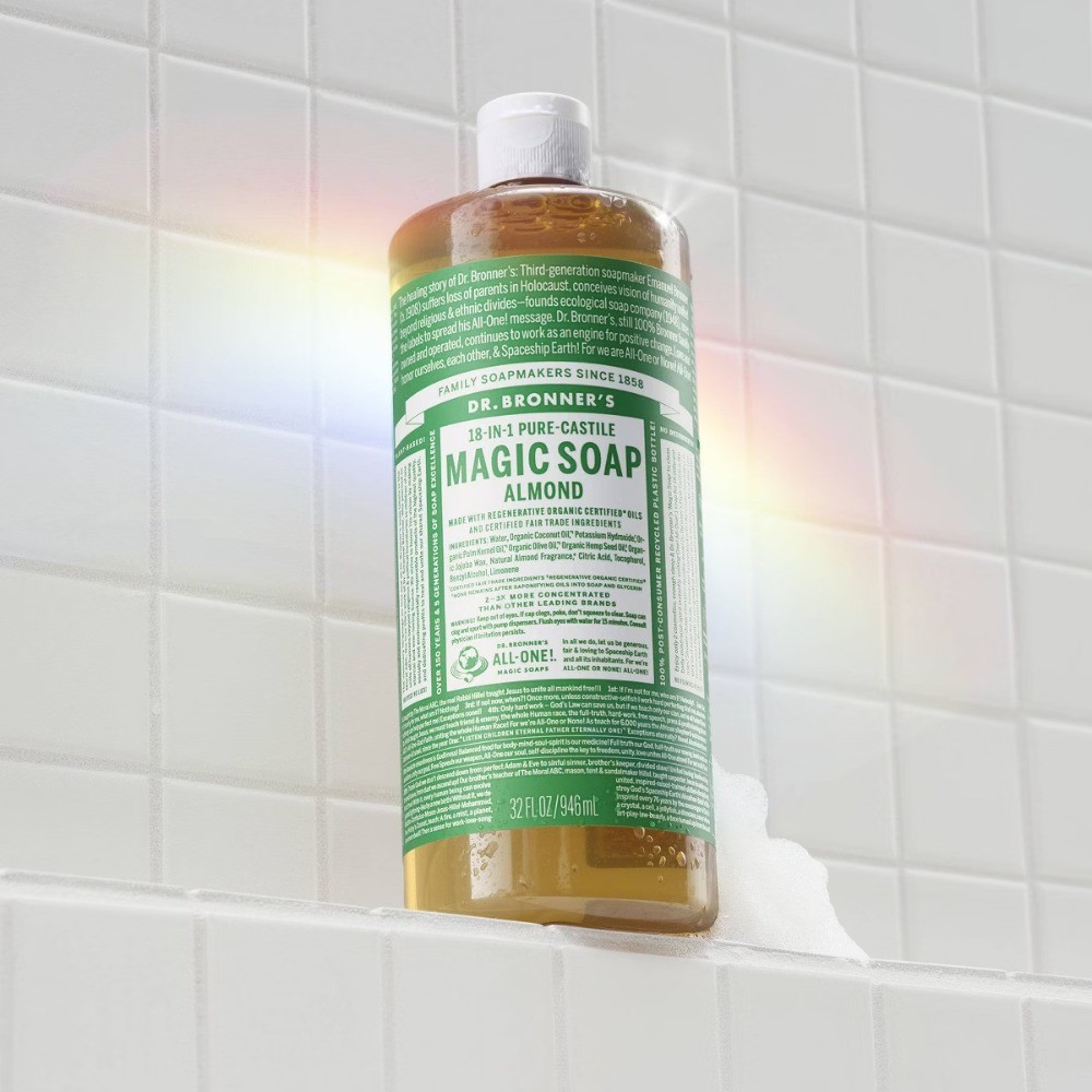 Magic Pure Castile Liquid Soap Bodywash – Almond – 32 fl oz: Paraben-Free,Vegan
